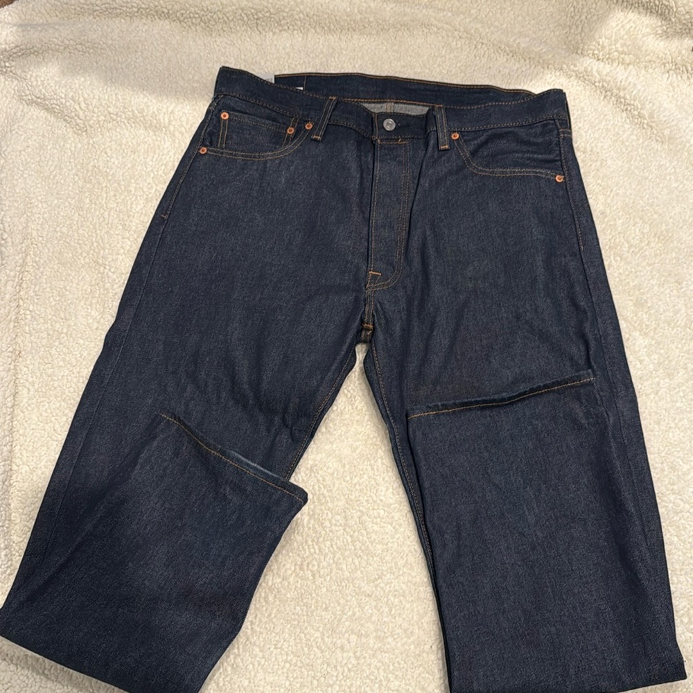 Used dark blue Levi’s 501 jeans